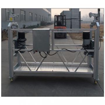 Aluminium 6 meters building cleaning suspended platform with end stirrups